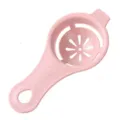 Pink wheat straw egg white separator, kitchen baking tool with filter and easy handle. - Nordic Pink