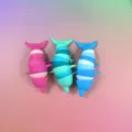 Close up detail of colorful articulated fidget dolphin toys with flexible moving body parts. - Colorful Dolphin Caterpillar (9.5cm, Loose)