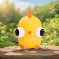 Yellow pop out eyes chicken squeeze stress relief toy variant product detail show. - Wide-Eyed Yellow Chick Plush