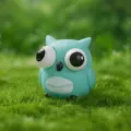 Cute blue owl pop-up eyes squeeze toy for stress relief, fun novelty fidget gift item. - Pop-out Eyes Owl