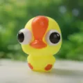 Yellow cute big-eye squeeze toy, funny duck stress relief figure desktop variant. - Pop-out Eyes Yellow Duck