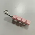 Pink mechanical keyboard switch fidget toy keychain portable stress relief desk accessory. - 4 Keys with Light / Pink