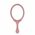 Vintage Handheld Makeup Mirror Pink Ornate Cosmetic Mirror with Hanging Hole Design - 25*11.5cm / Pink