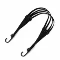 Black elastic bungee cord strap 90cm with hooks for motorcycle helmet luggage luggage fixing - 90cm / Black
