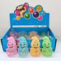 Clear glitter snowman squeeze toys set for Christmas stress relief and party decoration. - Small Snowman / 12 Pieces Display Box