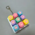 Colorful silicone cat paw keychain stress relief toy mechanical keyboard switch tester - 9-Key White Case - Colorful Silicone Cat Paw A (Snake Chain) + No Light