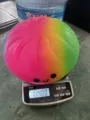 Giant rainbow decompression bun squeeze toy cute face anti stress tactile sensory toy - Colorful Bun Squishy with Steamer (25 cm)