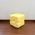 Yellow cheese shaped slow rebound squishy toy, stress relief toy model for fun and relaxation. - 6.3cm Yellow Cheese (PU Slow Rebound) 45g