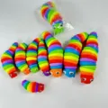 Rainbow articulated slug fidget toy sensory caterpillar plastic flexible stress relief toy - Colorful Caterpillar Squishy (8.5cm) Unpackaged