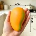 Cute mango slow rebound decompression toy, stress relief squishy toy for kids and adults. 11.5cm - Mango Squishy Toy (11.5 cm) - Medium