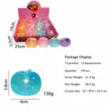 TPR apple squeeze toy stress relief fidget toy slow rising glitter fruit ball 1pcs - Red Apple