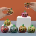 Halloween pumpkin stress relief toy, colorful bead squeeze toy for party fun and relaxation. - Halloween Pumpkin Squishy