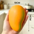Large mango squishy toy slow rebound stress relief sensory fidget toy yellow green 10x15cm - Mango Squishy Toy (15 cm) - Large