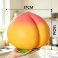 Peach Squishy Decompression Toy Cute Slow Rising Stress Relief Toy Yellow Pink 17cm - 17cm Yellow Peach with PET Box