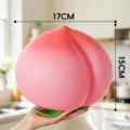 Giocattolo antistress gigante a forma di pesca rimbalzo lento simpatico design frutta da spremere - Pesca rosa da 17 cm e scatola in PET
