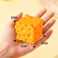 Giocattolo antistress cubo formaggio giallo giocattolo sensoriale rimbalzo lento 5cm - 5*5*5 cm (arancione)