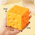 Grande giocattolo antistress a forma di formaggio, morbido giocattolo di decompressione. - 7*7*7 cm (arancione)