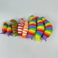 Colorful articulated slug fidget toy rainbow sensory caterpillar desk decompression toy. - Slug (Large 18cm) / OPP Bag / Rainbow