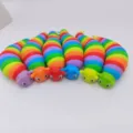 Rainbow slug fidget toy articulated sensory stress relief toy colorful caterpillar desktop toy - Ant Caterpillar (Large 18.5cm) / Rainbow