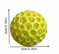 3D printed hollow stress ball decompression toy elastic grip ball sensory fidget toy - Lemon Yellow (with String)