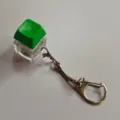 Mechanical keyboard switch keychain decompression fidget toy portable green keycap keyring. - Single Key without Light / Green
