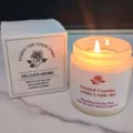 Scented candle soy wax essential oil home bedroom long lasting fragrance decor detail view - Vanilla