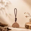 Cloud shape car hanging air freshener, solid wood oud fragrance pendant for auto wardrobe. - Oud Wood