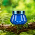 Auto Festes Parfum Variante, blauer facettierter Glasbehälter für langanhaltenden Autoduft Raumdekor. - Tiefblaues Meer / Blau
