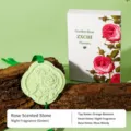 Green rose aroma stone car hanging pendant, plaster air freshener for home and interior decor. - Green Tuberose Scent