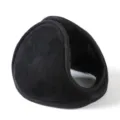 Black winter earmuffs, warm plush ear warmers for men and women, windproof outdoor ear cover. - Black