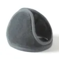 Grey winter plush earmuffs, soft thickened ear warmers for cold weather outdoor protection. - Gray