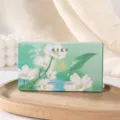 Solid car aromatherapy balm in green floral packaging, long lasting fresh gardenia fragrance. - Gardenia