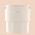 Solid car perfume air freshener variant, beige cup holder aromatherapy balm decor. - White Tea