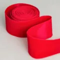 Rotolo di nastro in velluto rosso con bordo metallico per decorazioni natalizie dettaglio. - Rosso Bordo Linea Rossa 6.3cm