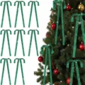 Fiocchi di Natale in velluto glitterato verde per decorazione albero festa e porta casa - 30x50cm / Verde