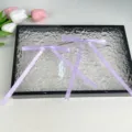 Purple ribbon bow hair clip with long tails, 1cm diy decorative bowknot for crafts and gifts. - Purple
