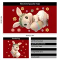 Osterhase Elektrostatische Fensteraufkleber mit bunten Eiern und Blumenmuster, 30x20cm - DFHJ-29A / 20*30cm