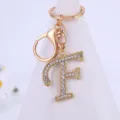 Rhinestone Letter F Keychain Alloy Pendant Bag Charm Bling Fashion Accessory Gift - Letter F