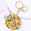 Chinese style painted zodiac snake keychain fashion versatile bag pendant key ring chain - Snake 2