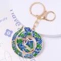 Exquisite Chinese style snake keychain with vibrant enamel and sparkling rhinestones. - Snake 3