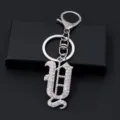 Rhinestone gothic letter keychain metal silver bag charm keyring birthday gift accessories - Letter Y