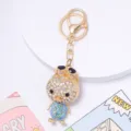 Llavero de animal con diamantes de imitación lindo cerdo colgante bolso encanto regalo - Color 3