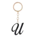 Stylish metal letter u keychain pendant for women handbags and car keys daily decoration. - Letter U