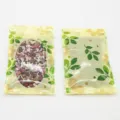 Dekorative floral bedruckte Plastik-Lebensmittelbeutel mit Sichtfenster und Verschluss - Flachbodenbeutel / 10x15cm (100er-Pack)