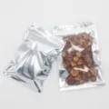 Silberne aluminisierte Druckverschlussbeutel für Lebensmittel und Elektronikverpackung - 5.5x12cm (100 Stück/Packung)