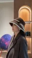 Brauner Bucket Hat mit weißem Rand, stilvoller Sonnenschutzhut für Damen im Frühling und Sommer. - Khaki Weißer Rand