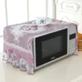 European fabric microwave oven dust cover lace floral kitchen appliance protector - Magnificent Purple