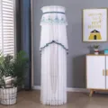 Copertura antipolvere per condizionatore d'aria circolare verticale ricamo floreale. - Marca universale altezza 170 cm / Nuovo blu bellezza nazionale