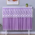Elegante lila Spitzen-Heizkörper-Staubschutzhülle mit Blumenstickerei für schöne Dekoration. - 50*70cm / Lila