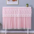 Rosa spitze heizkörper staubschutzhülle mit blumenstickerei, elegante heizungsabdeckung. - 50*70cm / Rosa